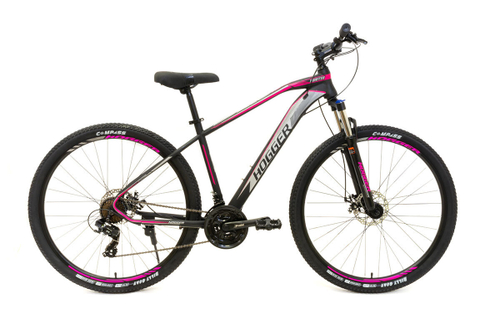 Велосипед 29" HOGGER POINTER MD, 19", сталь, 21 ск, MLO, черно-пурпурный матовый, Shimano, 2025