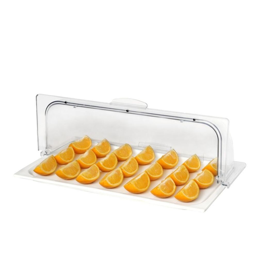 Поднос блюдо для выкладки 53*32,5*19 см фарфор с пласт. Roll-top крышкой SUNNEX
