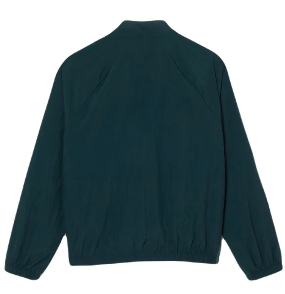 Детская теннисная толстовка Lacoste Recycled Fiber Colourblock Zipped - green/flashy yellow/white/dark green