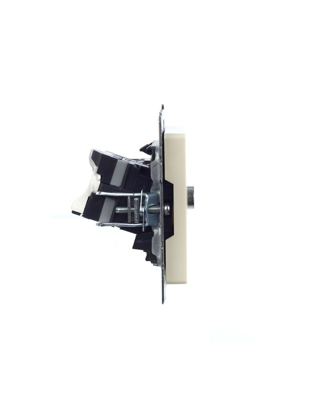 Розетка компьютерная + телевизионная 2-м Brite РТВ/РК12-БрКр RJ45 кат.5E + TV механизм беж. IEK BR-AK20-1-K10
