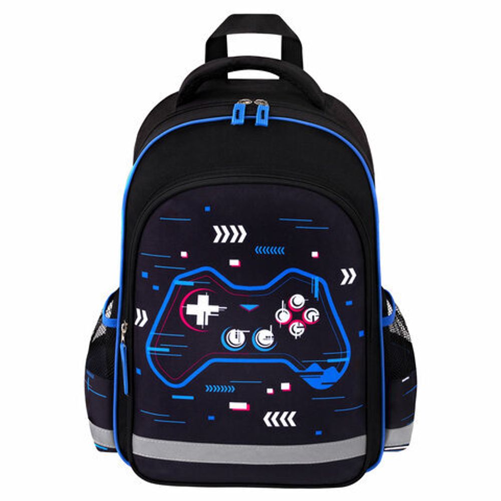 Рюкзак ПИФАГОР SCHOOL, 1 отделение, 3 кармана, "Lucky gamer", 38x28х14 см, 273172