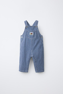 ZARA - FRUIT OF THE LOOM™ КОМБИНЕЗОН В ПОЛОСКУ, СИНИЙ
