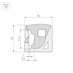 Силиконовый профиль WPH-FLEX-1616-SIDE-S11-20m WHITE (Arlight, Силикон)