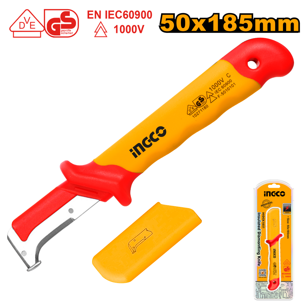 Нож диэлектрический с пяткой INGCO HIDCK1851 INDUSTRIAL Нож диэлектрический с пяткой INGCO HIDCK1851 INDUSTRIAL