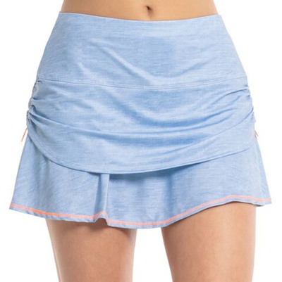 Теннисная юбка Lucky in Love Liberty In Love Chambray Ruched Skirt - light denim