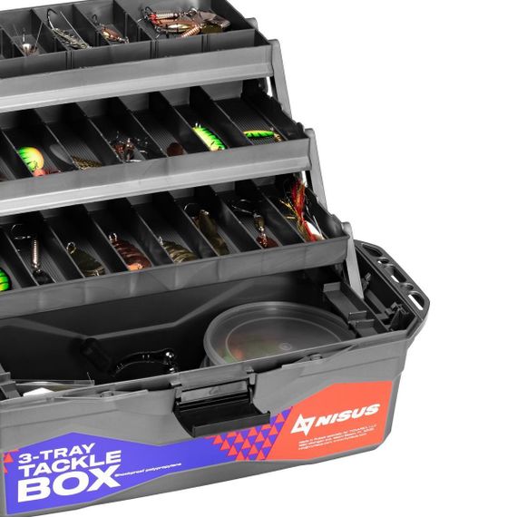 Ящик для снастей NISUS Tackle Box трехполочный золотой (N-TB-3-GO)