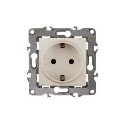 Розетка ЭРА Серия 12 12-2101-02 с заземлением 2P+E Schuko 16A-250В IP20 слоновая кость | Эра 12