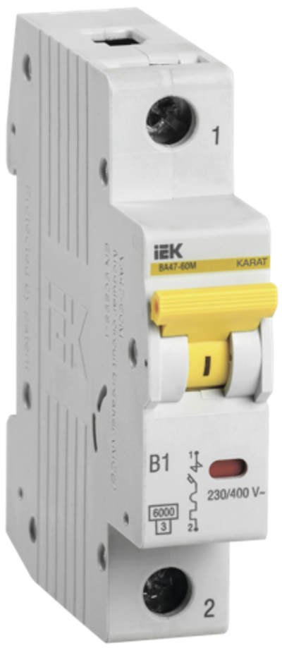 KARAT Автоматический выключатель ВА47-60M 1P D 50А 6кА IEK