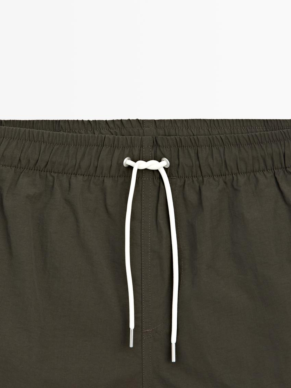 Massimo Dutti Однотонные плавки, хаки