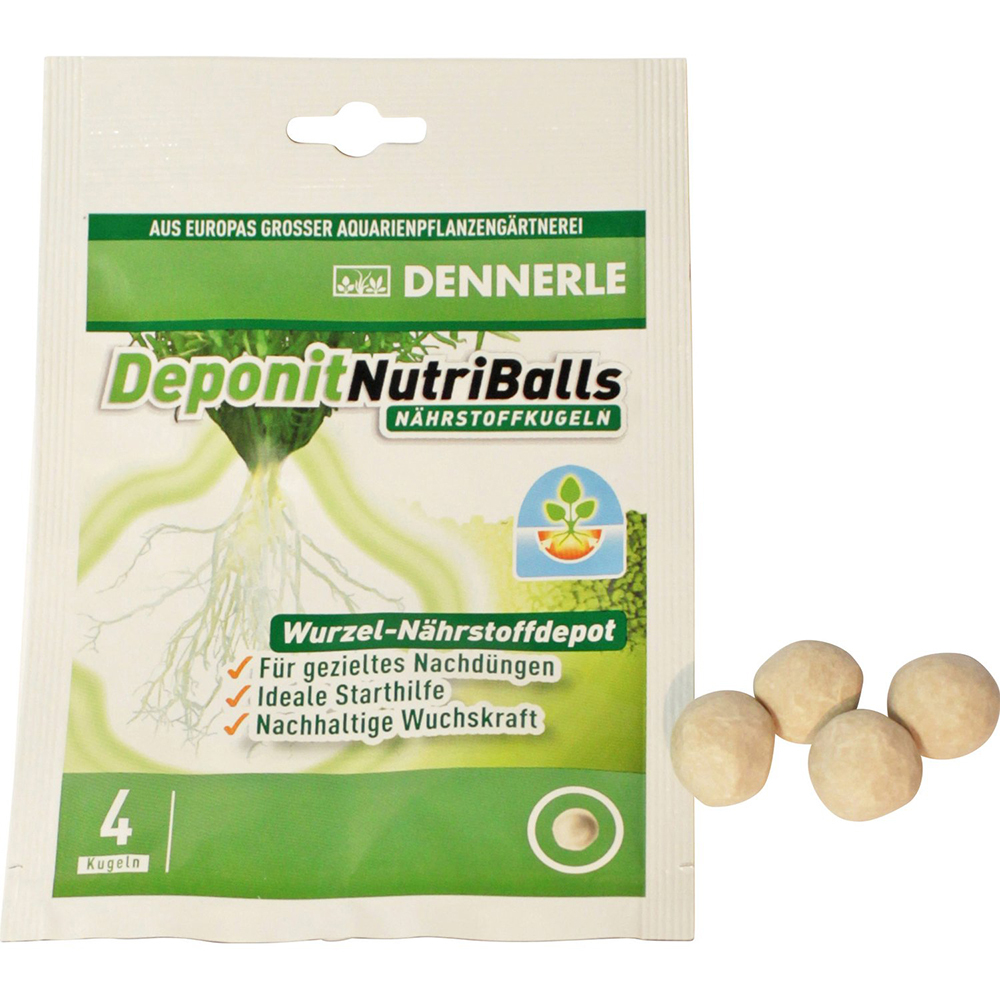 Dennerle Deponit NutriBalls - Корневое удобрение в виде шариков для растений, 4 шт