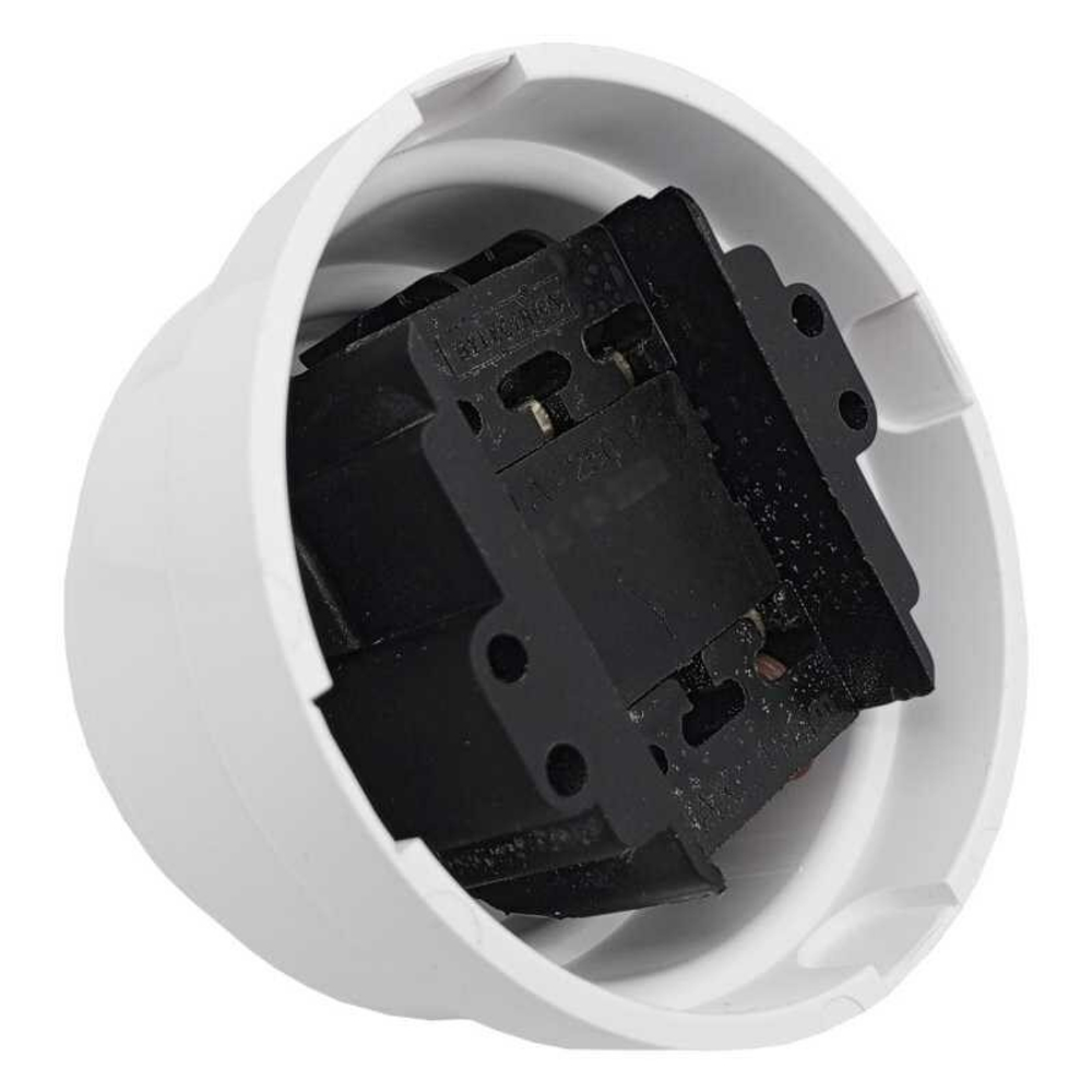 Ретро выключатель поворотный 2х-клавишный, пластик, белый, Bylectrica А5 10-2292 / 2 группы света