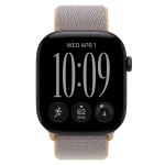 Умные часы Apple Watch Series 12 GPS, 46mm, Black Aluminum Case with Chambray Blue Sport Loop