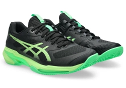 Мужские кроссовки теннисные Asics Solution Speed FF 4 Clay - black/illuminate green