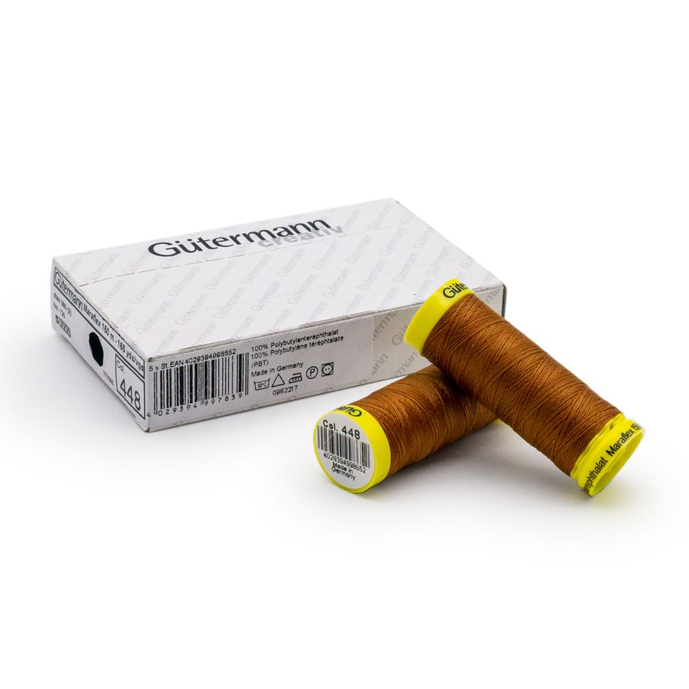 Нитки для трикотажа Gutermann Maraflex 120 (150 метров), 5 кат. | 448 шоколадная охра