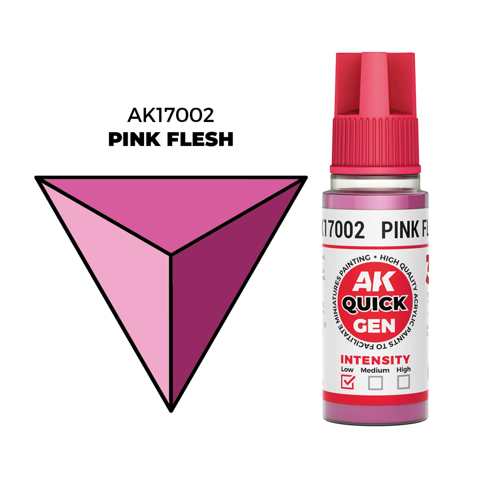 AK Interactive Pink Flesh Quick Gen - контрастная акриловая краска, 18 мл