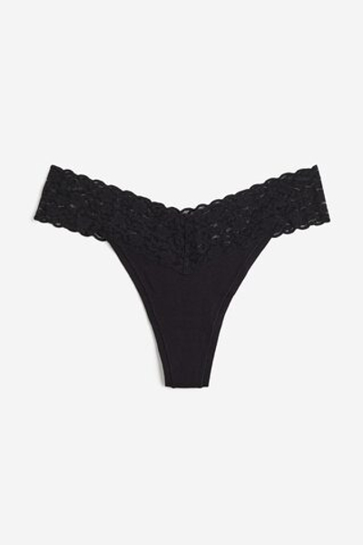 Кружевные трусы-стринги, 5 шт. - H&M