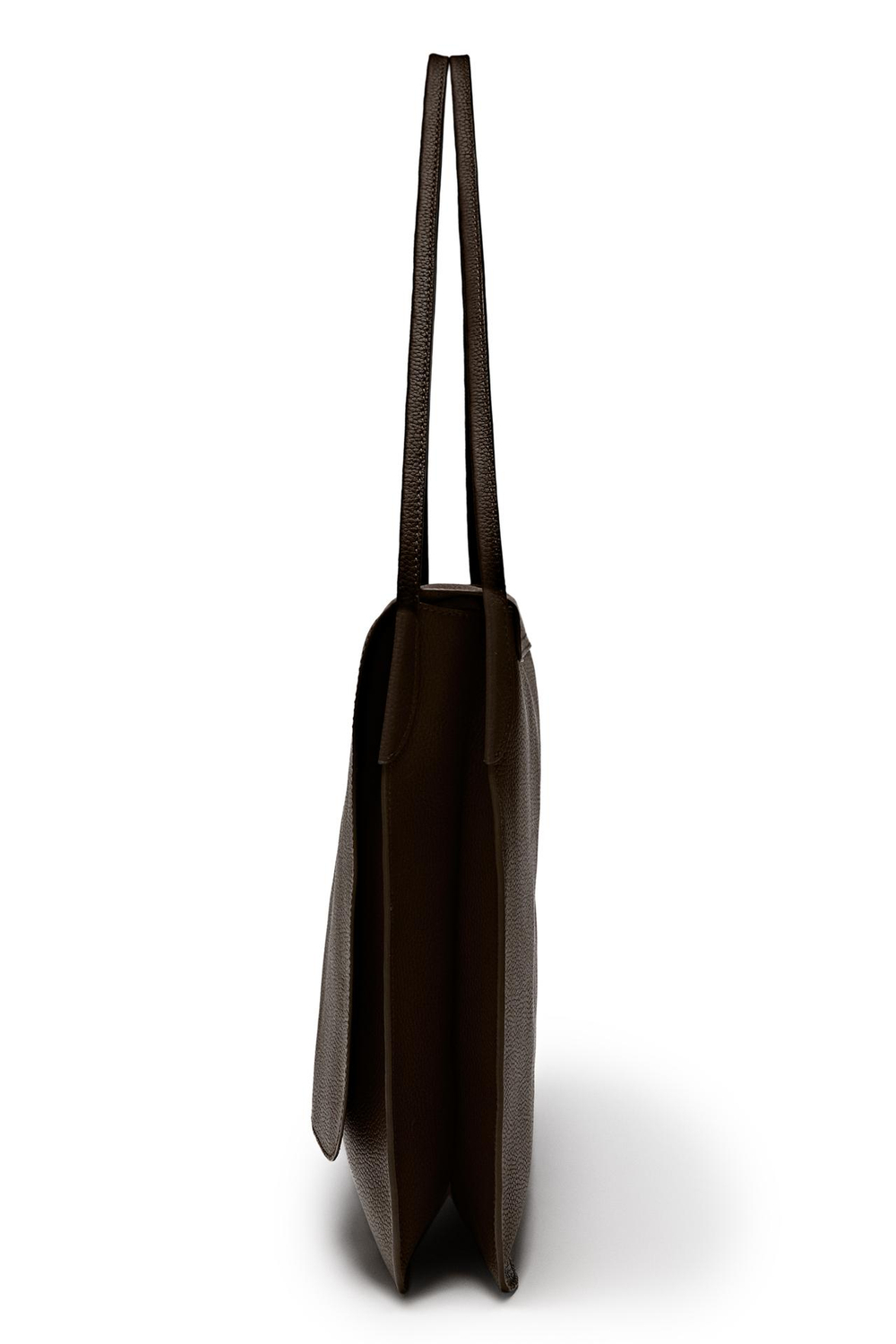 Massimo Dutti Большая сумка с клапаном - Limited Edition, шоколадно-коричневый