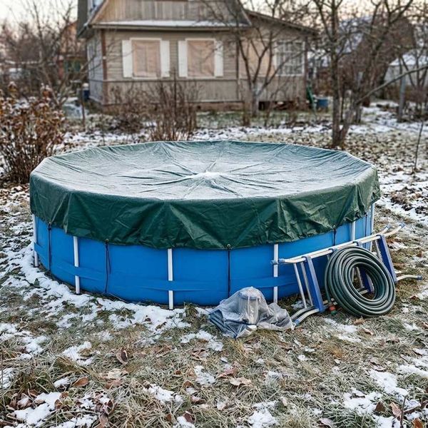 Каркасный бассейн на зиму: оставить на улице или убрать и как законсервировать