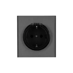 Розетка с крышкой KRANZ Miele Strong Графит KR-78-0702-6