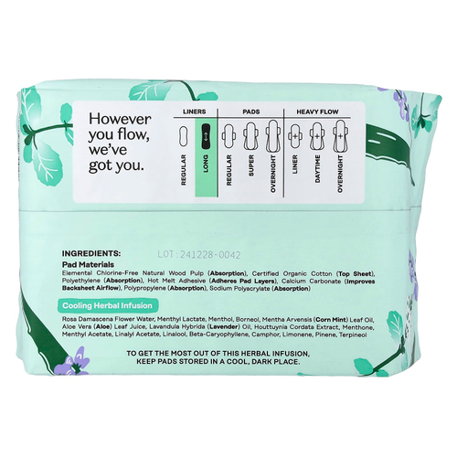 The Honey Pot Company, поверхность из 100% органического хлопка, длинные прокладки, 30 шт.