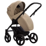 Коляска 2в1 Bebetto MAGNUM LIGHT SE light se 06 (т.бежевый) черная рама