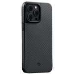Чехол из арамидного волокна с поддержкой MagSafe PITAKA MagEZ Case Pro 3 1500D для iPhone 14 Pro Max, Black / Grey Twill (Cаржевое переплетение)