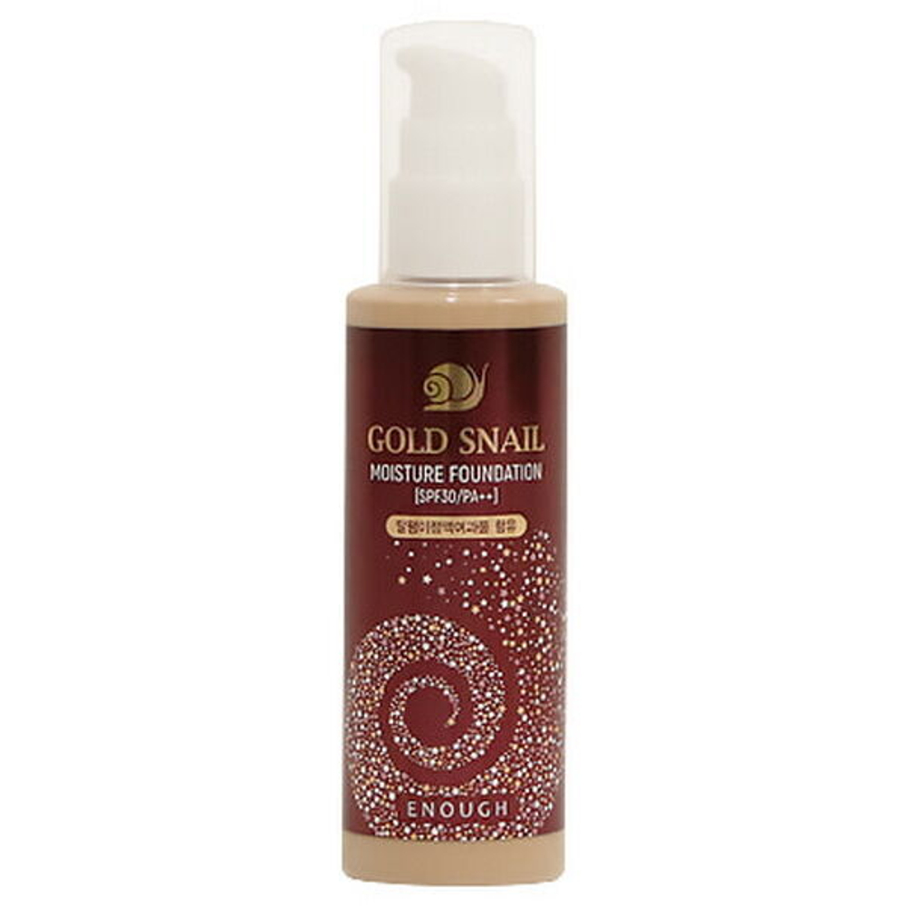 Омолаживающий тональный крем с муцином улитки Enough Gold Snail Moisture Foundation SPF30 (№13 - Светлый беж), 100мл