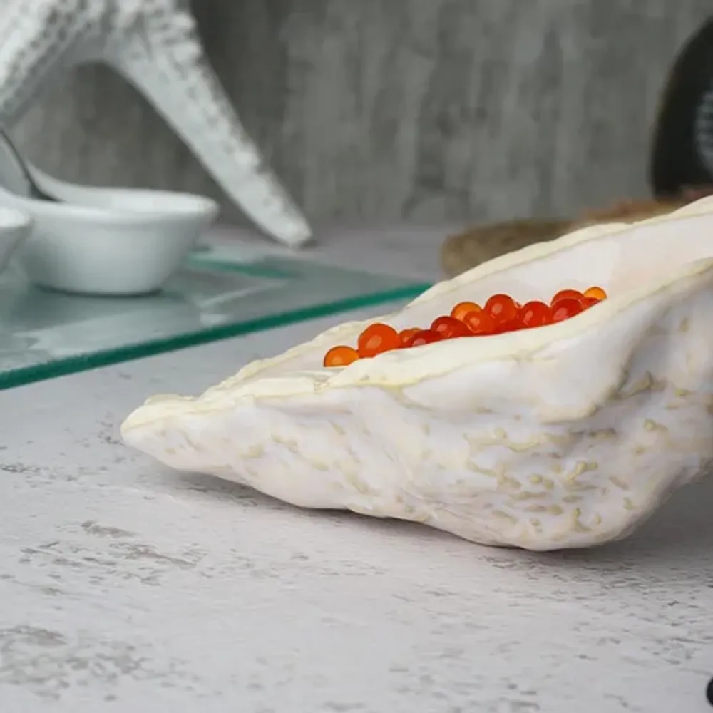 Блюдо для подачи 11,9*8,3 см h4,2 см 20 мл емкость для закусок Gray Shell Frutti di Mare P.L. [1]