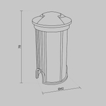 Тротуарный светодиодный светильник Maytoni Flash O044DL-L1S3K1