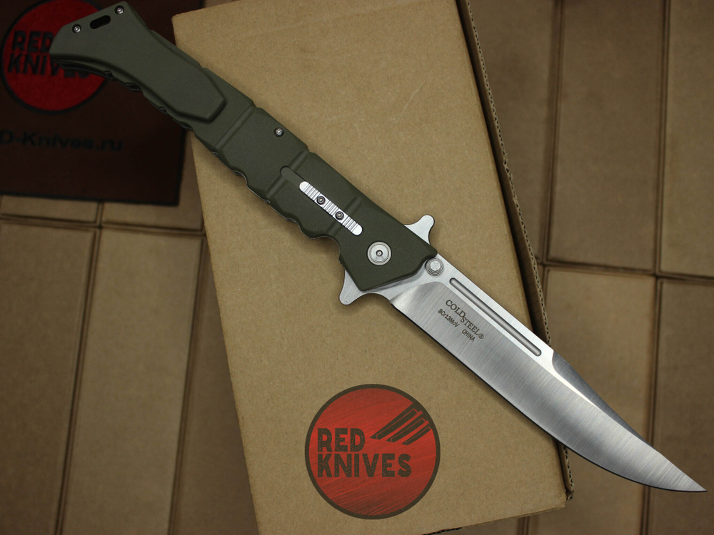 Нож Cold Steel Luzon XL - зеленая рукоять, клинок сатин
