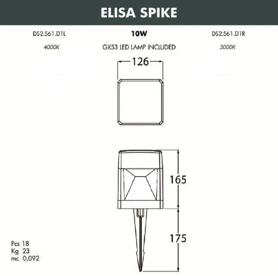 Грунтовый светильник Elisa DS2.561.000.LXD1L Fumagalli