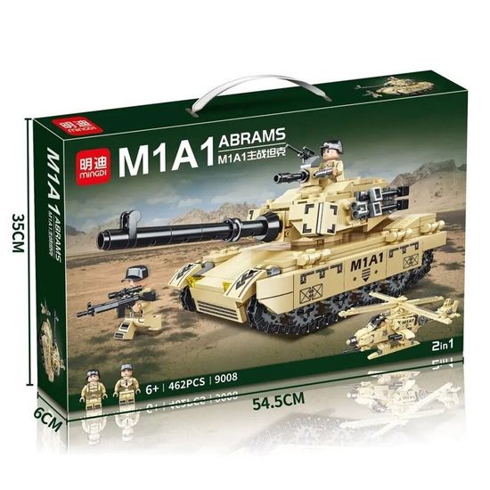 Конструктор Основной боевой танк M1A1 Абрамс (2 в 1), 462 дет