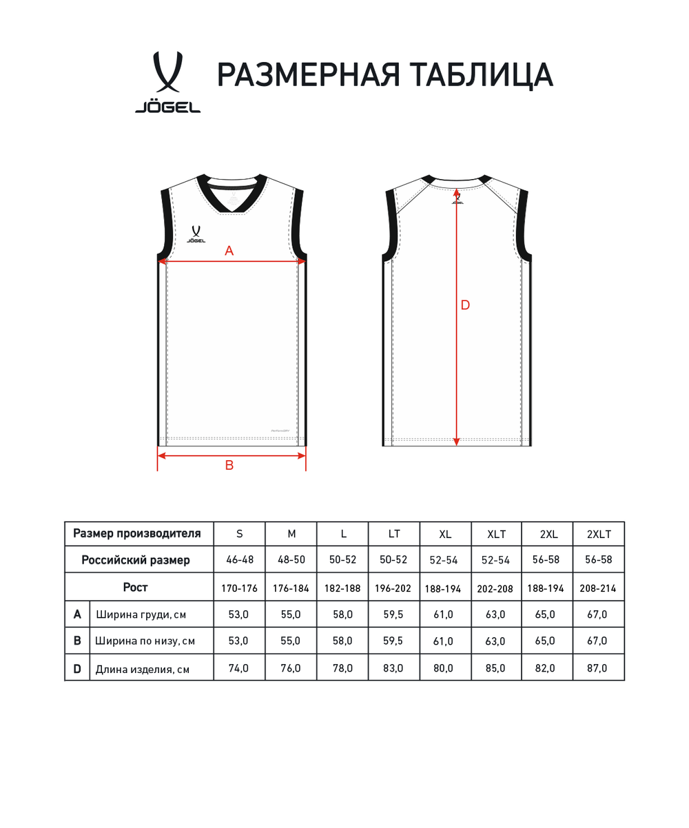 Майка баскетбольная JÖGEL DIVISION PerFormDRY Jersey Z2, синий