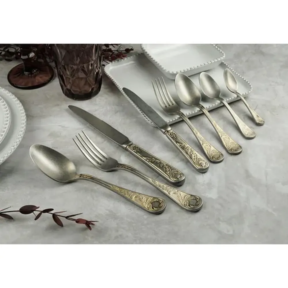 Ложка чайная 14,3 см матовая с золотом Lord Vintage Style P.L. Proff Cuisine [12]
