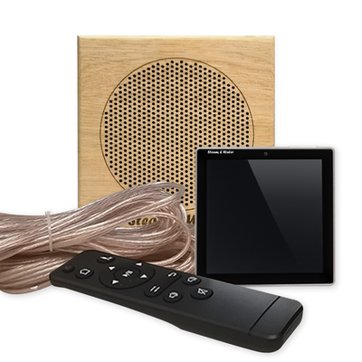 Комплект влагостойкой акустики для бани и сауны - SW1 Black SAUNA SENSOR (квадратная решетка)