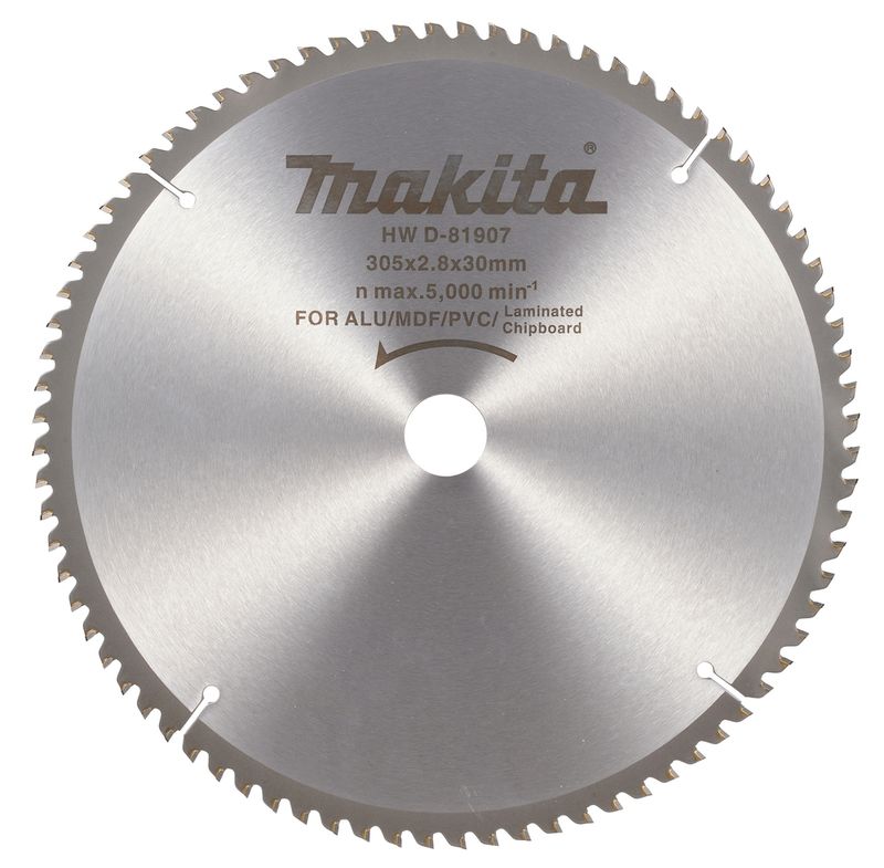 Пильный диск Makita D-81907 305×30 мм, 80T, алюминий / пвх / мдф / дсп