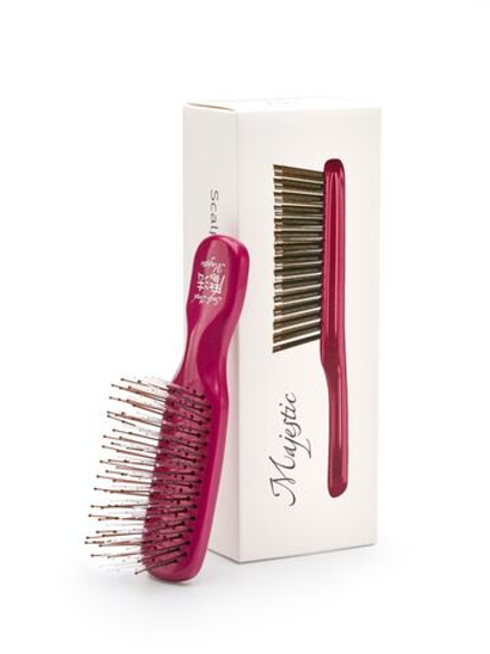 Расческа Majestic Scalp Brush спелая вишня (дорожная версия)