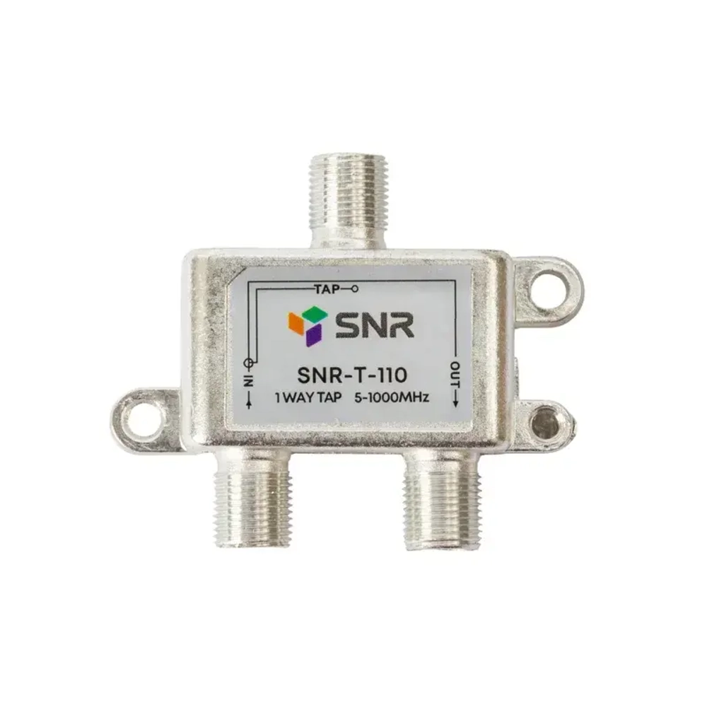 Ответвитель абонентский SNR-T-110 на 1 отвод, вносимое затухание IN-TAP 10dB.