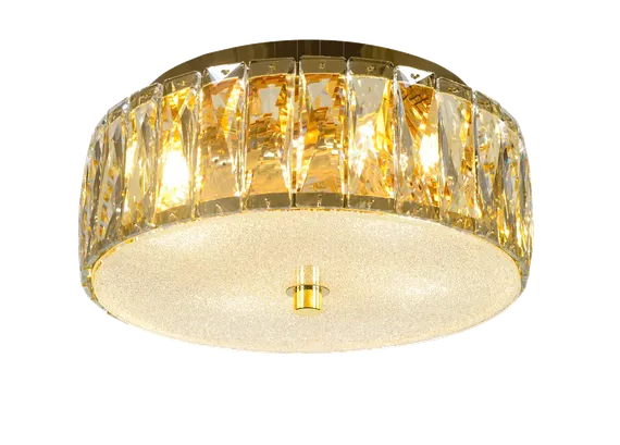 Люстра потолочная NewRgy 5653E/4A GOLD+CLEAR, 4×40 Вт, золотая и прозрачная