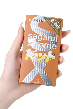 Продлевающие презервативы Sagami Xtreme Feel Up с точками, 10 шт