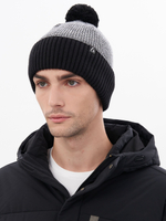 Шапка Apscale Granule Pom Black/White зимняя