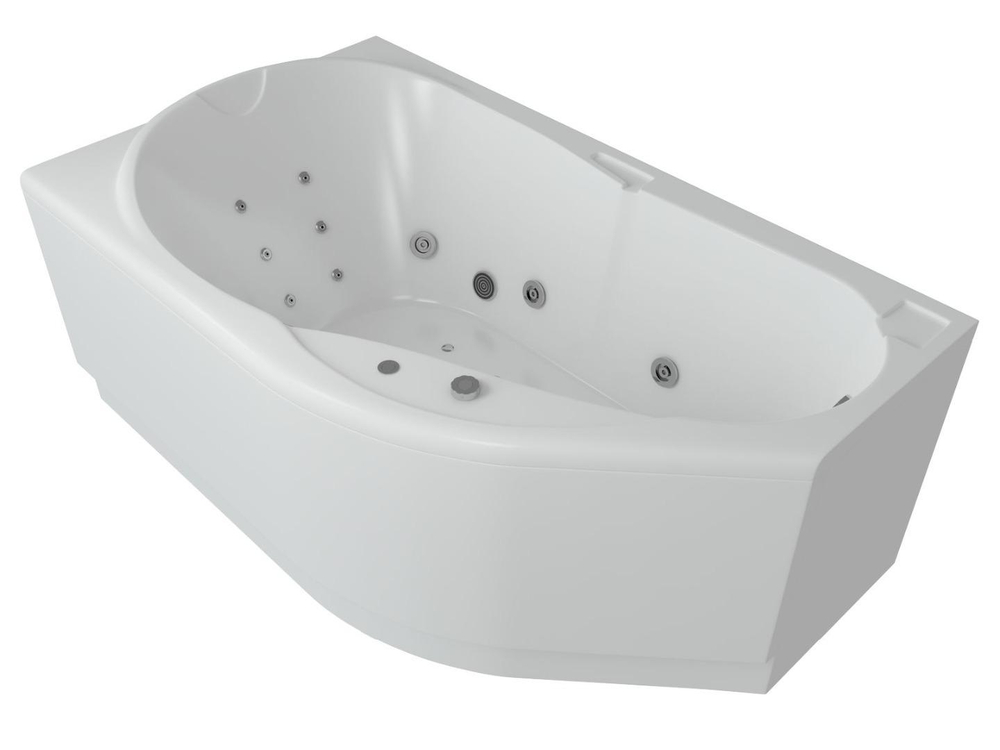 Акриловая ванна Aquatek (Акватек) Таурус 170x100 L, с каркасом и сливом-переливом