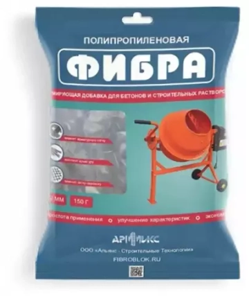 Фибра полипропиленовая «АрмМикс» 12 мм (уп. 150 гр) 60-90 мкм