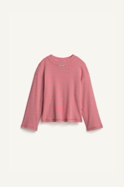 ZARA ФУТБОЛКА В ПОЛОСКУ - LIMITED EDITION, БЕЛЫЙ/КРАСНЫЙ