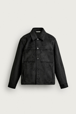 КУРТКА-РУБАШКА КЛАССИЧЕСКОГО КРОЯ ИЗ ИСКУССТВЕННОЙ ЗАМШИ — ZARA