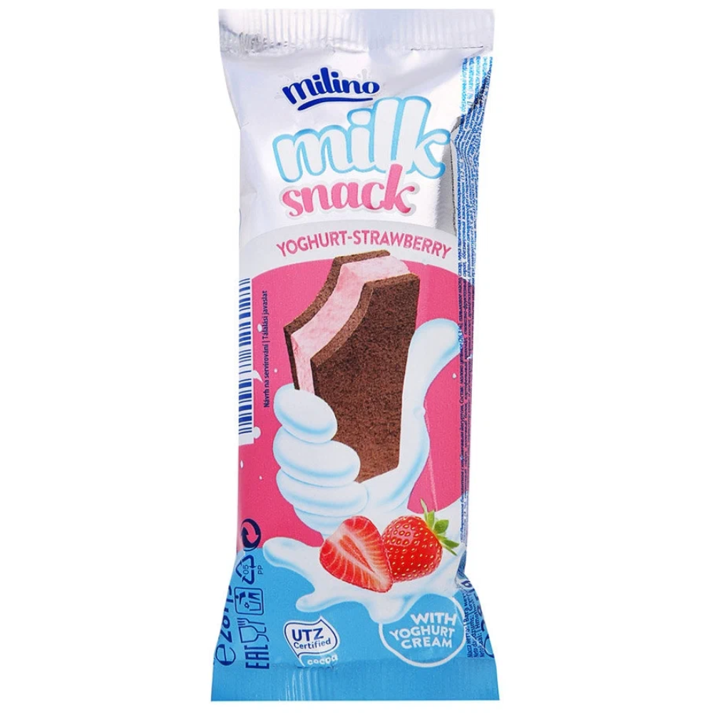 Пирожное бисквитное Milino Клубника 30 гр