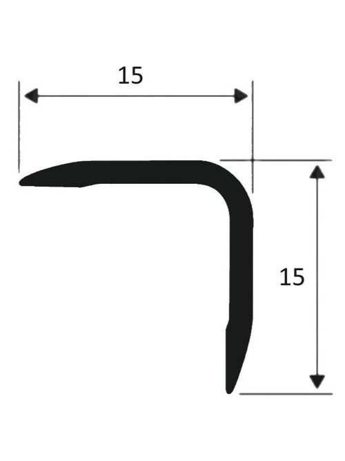 Угол "гравир." 15*15мм "DО-1" 2,7м Золото глянец анод. алюм.