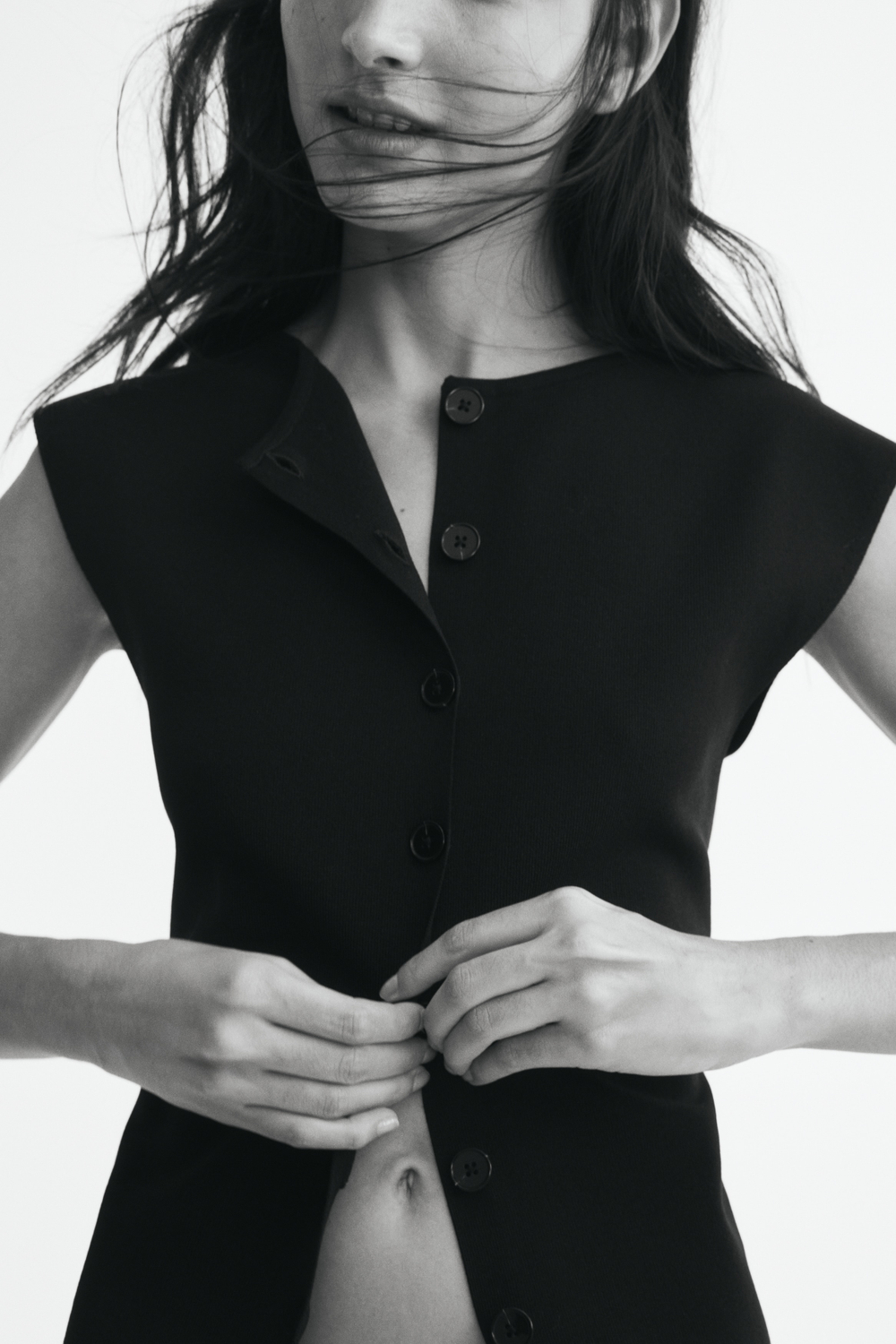 Длинный трикотажный жилет - H&M