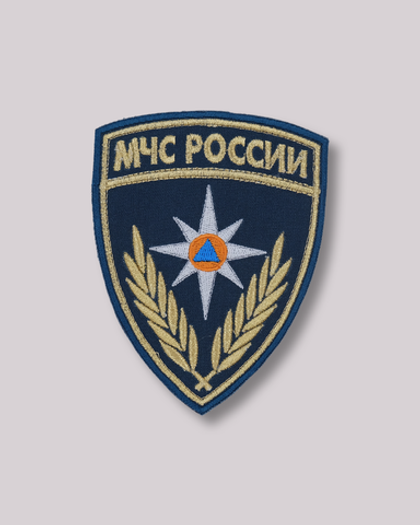 Шеврон "Щит" для МЧС России (цвет "Морская волна")