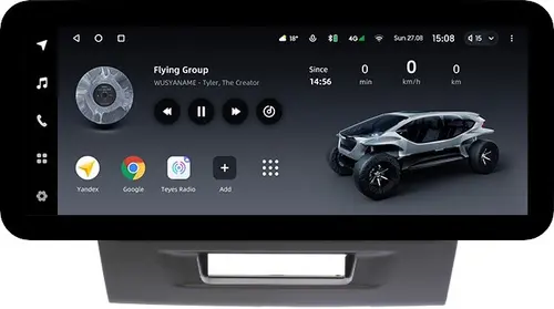 Магнитола для Suzuki Vitara 2014-2022 (штатная КЗВ) - Teyes LUX ONE ROUND монитор 12.3" 2K QLED на Android 10, Быстрая, CarPlay, 4G SIM-слот